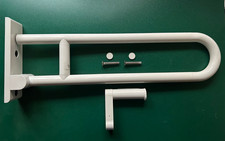 Hewi Stützklappgriff mit Klorollenhalter Serie 801 reinweiß, Stahlkern L=700 mm