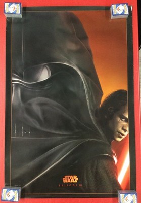 Star Wars Episode 3 Poster  ORIGINAL Double-sided US 27x40 Anakin /Vader. 