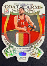 KOSTAS PAPANIKOLAOU 2024-25 Panini Crown Royale Coat of Arms Patch Prime 21/25