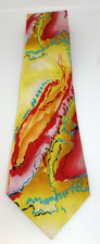 J GARCIA MENS NECKTIE TIE CAPILLARIES ABSTRACT COLLECTION FIFTY-THREE