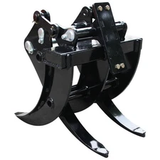 Heavy-duty 0.8-2 Tons Mini Excavator Attachment Grapple Root Rake Grabber