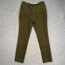 Chaqueta Anillo Verde Ejército Pana Vestido Pantalones Pantalones Para Hombre Talla 46 EE. UU. 30x31