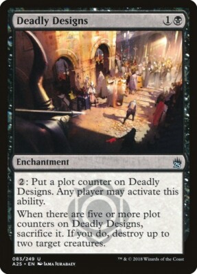 Deadly Designs 83 A25 Masters Enchantment Plot Counter Jurabaev MTG NM
