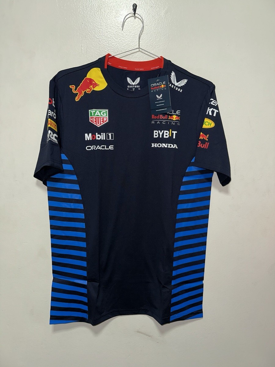 NEW MEN'S Castore Navy Red Bull Racing 2024 Team Set Up T-Shirt