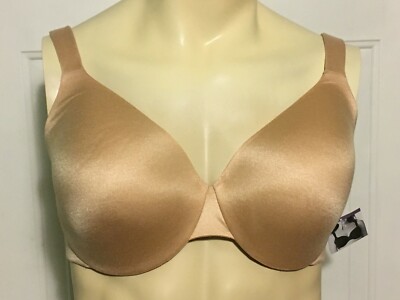 Catherines Full Coverage Smooth Bra Underwire Adjustable Beige Plus Size 52DDD