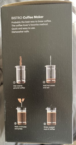 Bodum Bistro Set French Press coffee maker 34 oz and 2 Double Wall Tumblers 8 oz - 第 2/3 張圖片