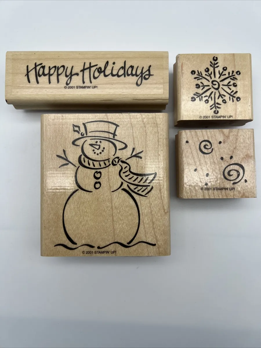 Snowflake Wood Handled Mini Stamp