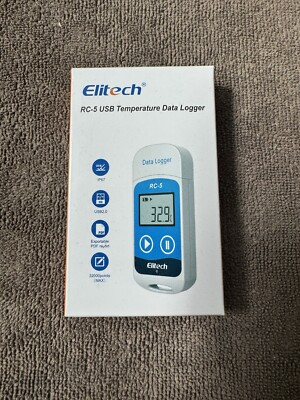 Elitech RC-5 USB Reusable Temperature Data logger Temp Recorder Quick PDF Report