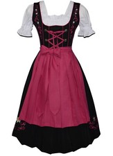 XXL 24 2XL German Dirndl Long Dress Waitress Oktoberfest Bavarian Holiday Party