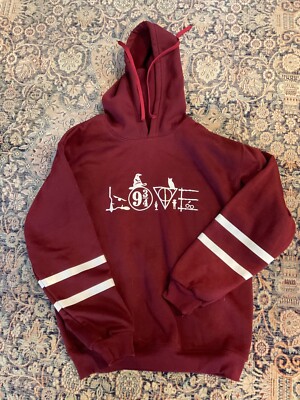 Harry Potter Hoodie Women's Sweatshirt Medium “Love” in HP Symbols - Main Image