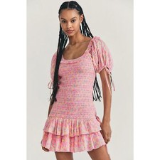 Love Shack Fancy Violet Mini Dress in Melon Punch Size Small