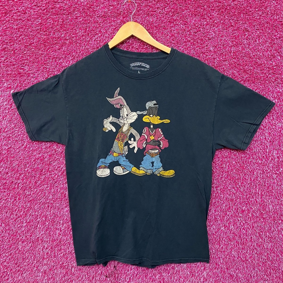 Looney Tunes Bugs Bunny Daffy Duck Criss Cross Parody Tee L | eBay