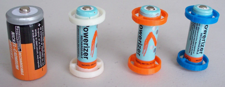 iSmartHome 3D Printed AA to Size C Battery Adapter 8pcs, Introductory Special - Image 2 of 4