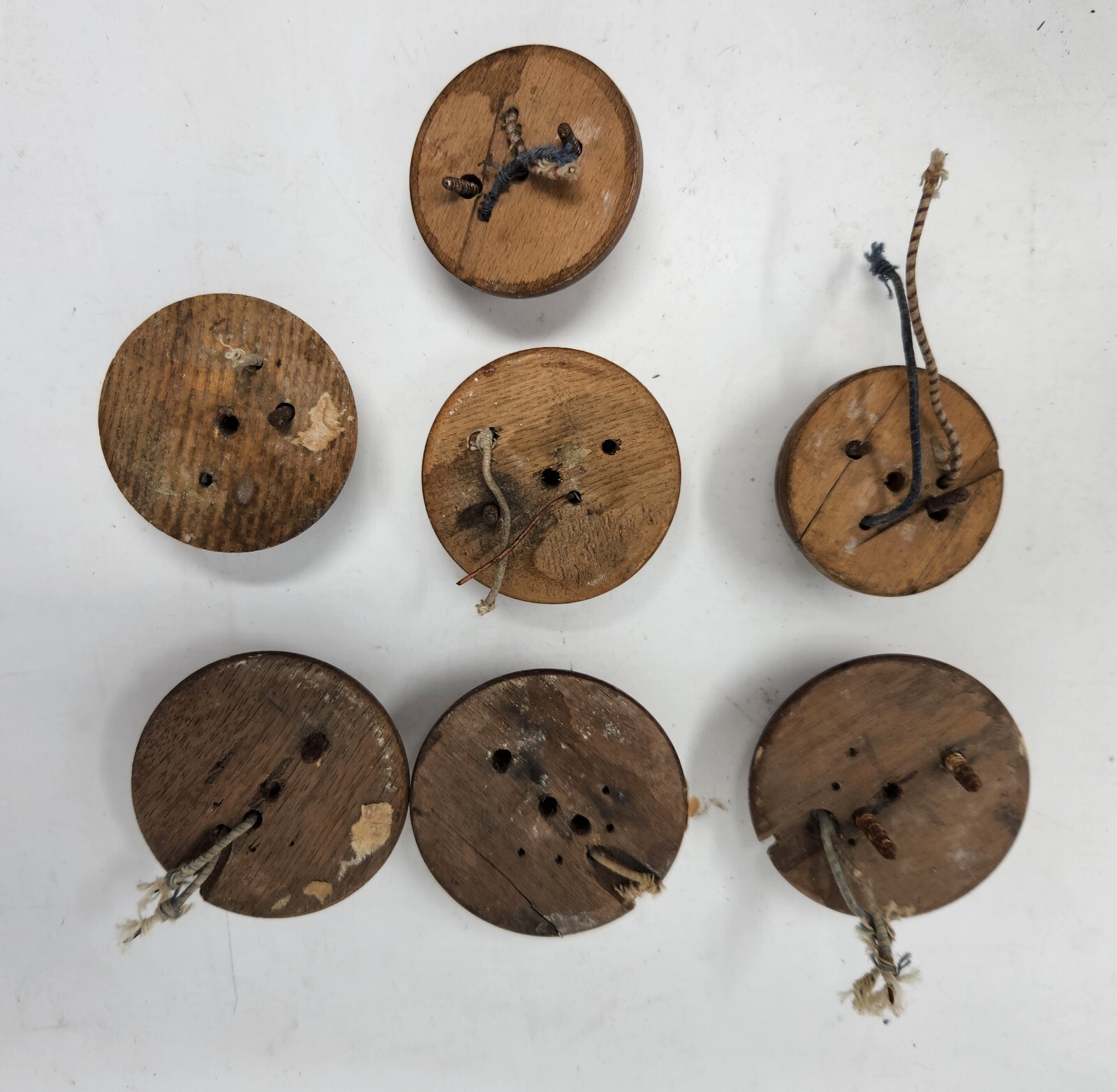 Lot 7 Wooden Victorian Push Button Electric Door Bells eBay