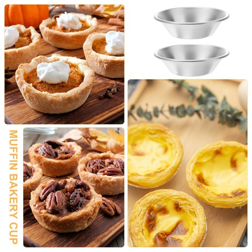 25 pezzi stampi per quiche teglia per crostata all'uovo foglio di alluminio teglie per crostata fiori - Foto 4 di 10