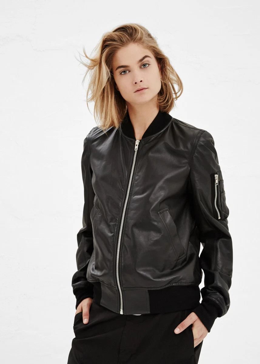 Rick Owens Black Flight Leather Jacket