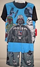 NWT DISNEY STAR WARS KIDS 3 PIECE PAJAMA SET SiZE 4, FLAME RESISTANT SHORTS,PANT