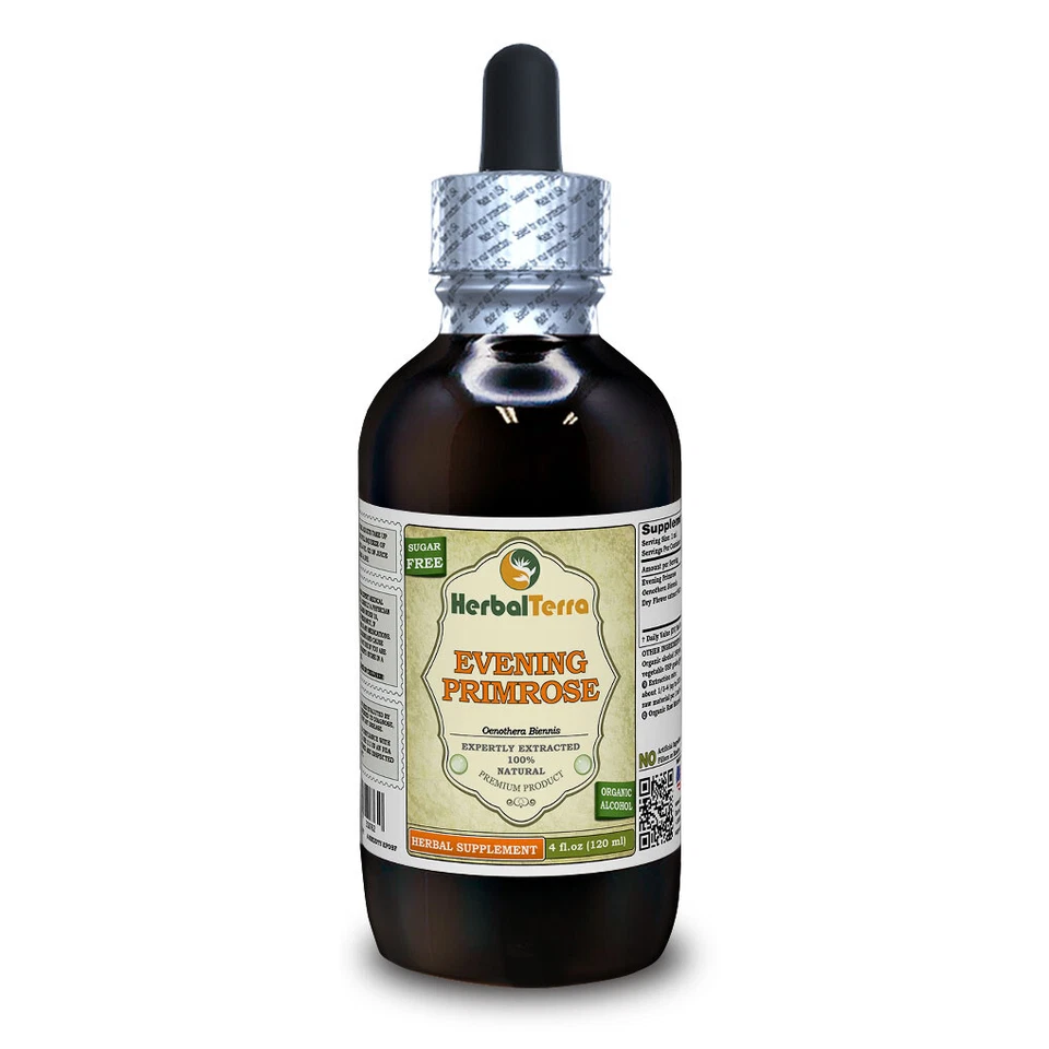 HERBAL TERRA LLC Evening Primrose (Oenothera Biennis) Tincture Dried Herb Liquid Extract