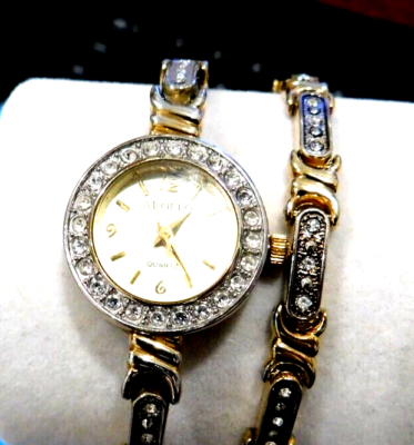 ADOLFO LADIES WATCH AND BRACELET SET W/CZ ACCENTS | eBay display picture 1