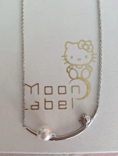 Hello kitty silver925 & Perl Kawaii silver color Necklace Unused Sanrio official