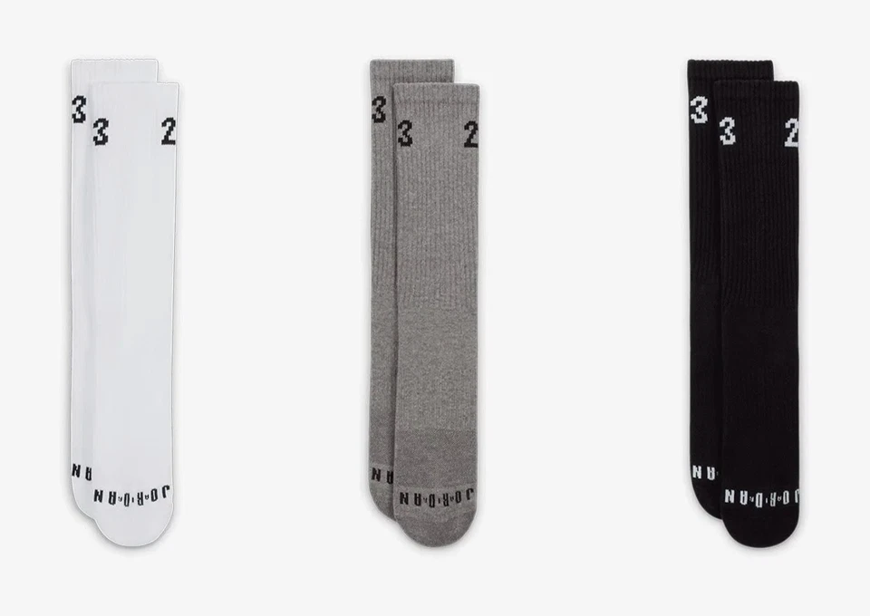 Calcetines Jordan Essential Crew - DA5718 911 - Multicolor - Paquete de 3 - Talla: XL 12-15 Foto 3 de 4