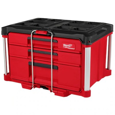 Milwaukee Tool 48-22-8447 Packout Multi-Depth 3-Drawer Tool Box, Polypropylene,