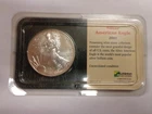 2001  American Silver Eagle -  1oz .999 Fine Silver  Light Toning on Sides