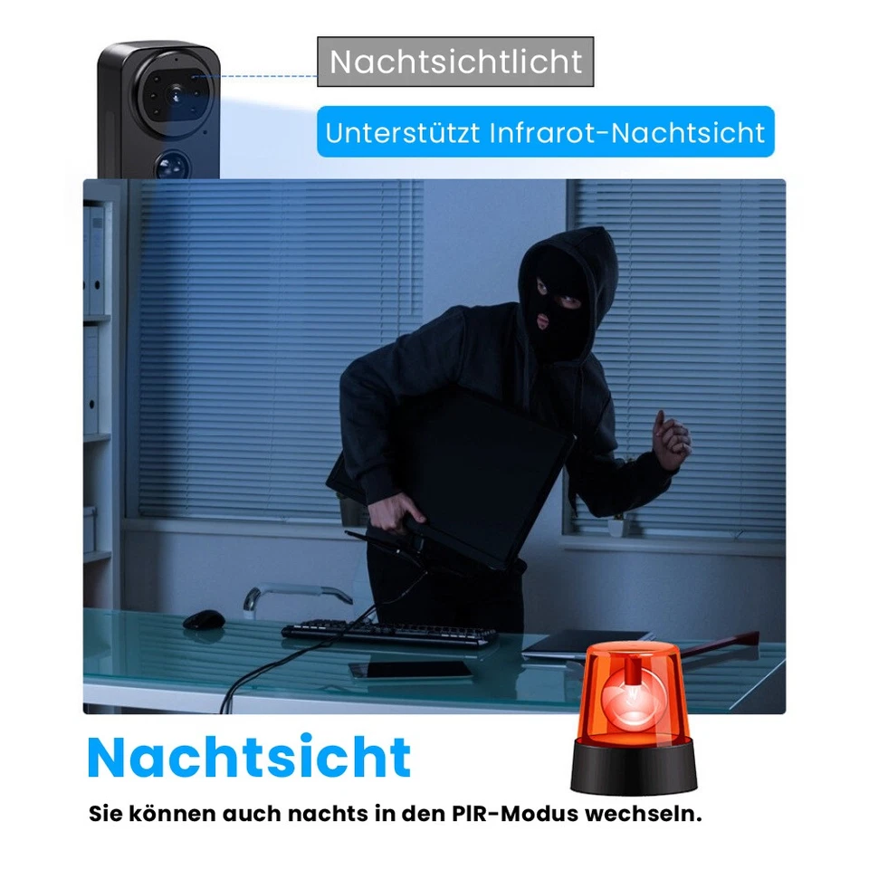 Mini Körperkamera 1080P HD Body Cam Video avi Camcorder Kamera Wasserdicht 1080P - Bild 3 von 4