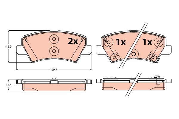 Fits TRW GDB2248 HAM PADS.   ⭐UK Stock⭐