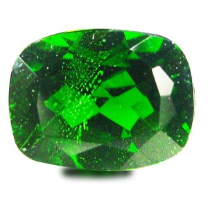 1.63 ct AAA+ Supreme Cushion Shape (8 x 6 mm) Green Chrome Diopside Gemstone