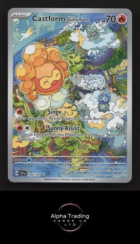 Castform Sunny Form 195/191 Illustration Rare Surging Sparks Pokemon Near Mint
