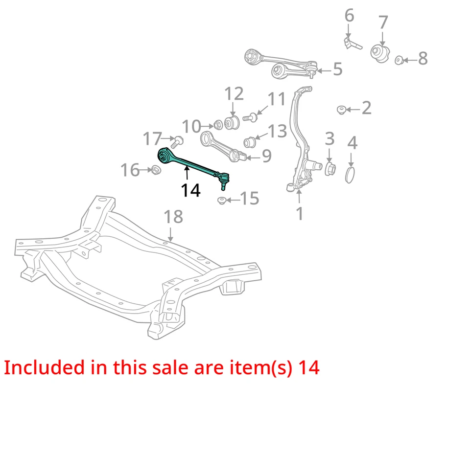 Chrysler 300c Passenger Front Lower Control Arm Oem YEP12 - Image 2 of 3