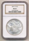 1881 CC MORGAN SILVER DOLLAR NGC MS65 UNCIRCULATED
