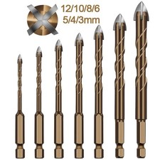 Hexagon Tile Drill Bit Glass Ceramic Metal Wood Hole Saw 3-12mm Cobalt Steel Aly