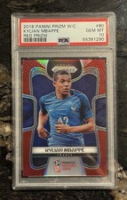 2018 Panini Prizm World Cup Kylian Mbappe Rookie Red /149 PSA 10 RC (Pop 16)
