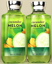 QTY 2 - Bath  Body Works CUCUMBER MELON Body Wash Shower Gel 10oz