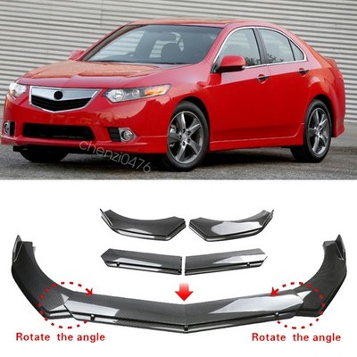 Carbon Fiber Style For 2004-14 Acura TSX Front Bumper Lip Chin Spoiler Splitter
