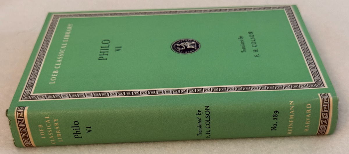 PHILO VI Loeb Classical Library HC DJ VG LCL 289 | eBay