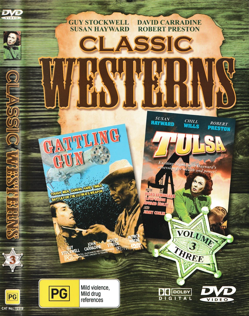 CLASSIC WESTERNS, Gattling Gun / Tulsa (L / New DVD 1971) Free Delivery