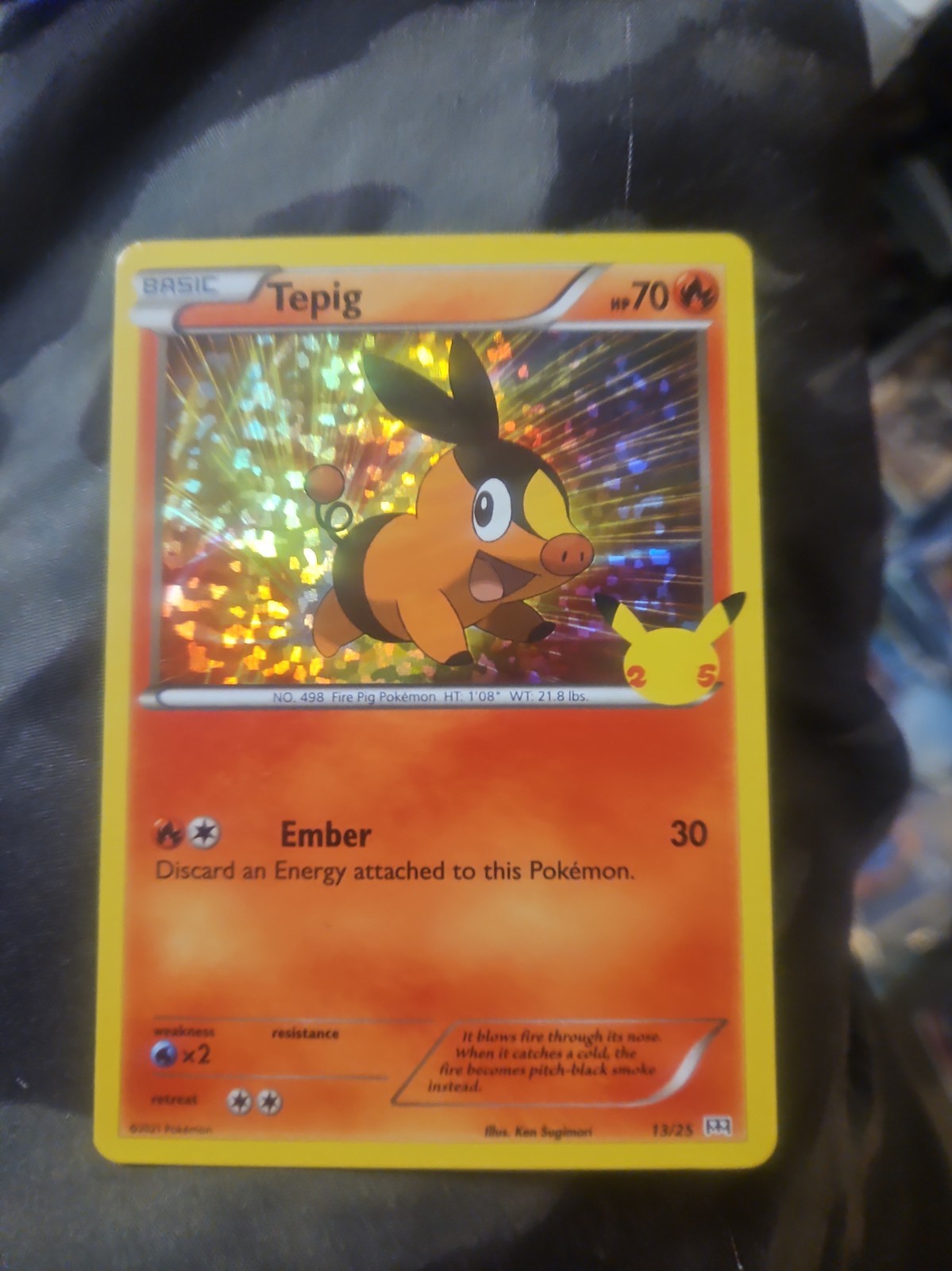 Tepig Holo 2021 McDonald's Pokemon 25th Anniversary 13/25