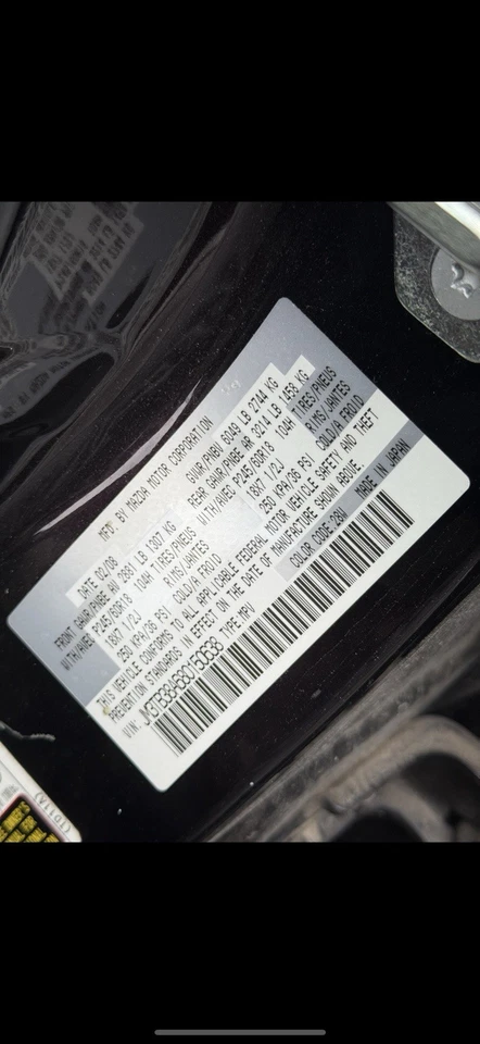 Mazda CX9 CX-9 2007-2015 alerón tercera luz de freno Cherry Mica 28 W púrpura Foto 2 de 4