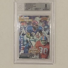 1996 Bowman's Best Barry Sanders Thurman Thomas Terrell Davis RC Rookie BGS 8 #5