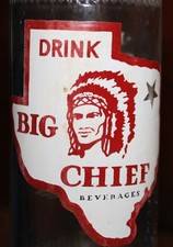 Big Chief New Braunfels TX ACL soda bottle picture Indian on State of Texas 1948