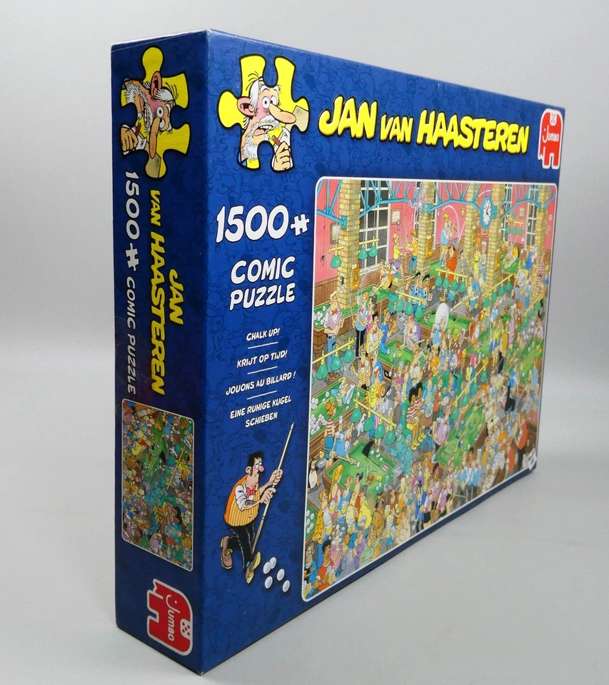 Jumbo 1500 Comic Jigsaw Puzzle – Jan Van Haasteren 'Chalk Up! - (8+) - NEW - image 4 of 4
