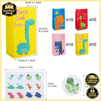 GeschenktüTen Papier 40 StüCk Dinosaurier SüßIgkeitstüTen Bunte PartytüTen