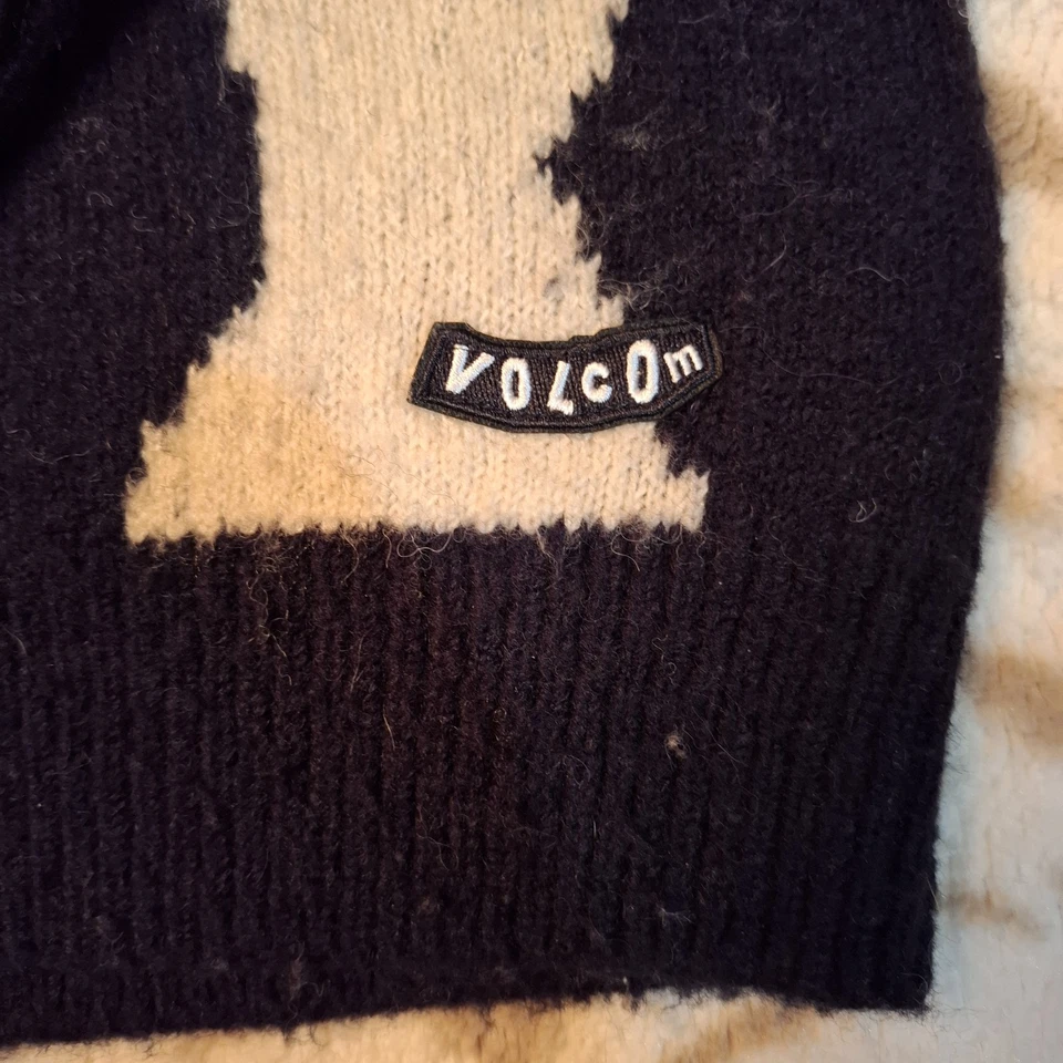 Volcom Anarchietour Strick Crewneck Sweatshirt Pullover XL Schwarz/Beige - Bild 4 von 4