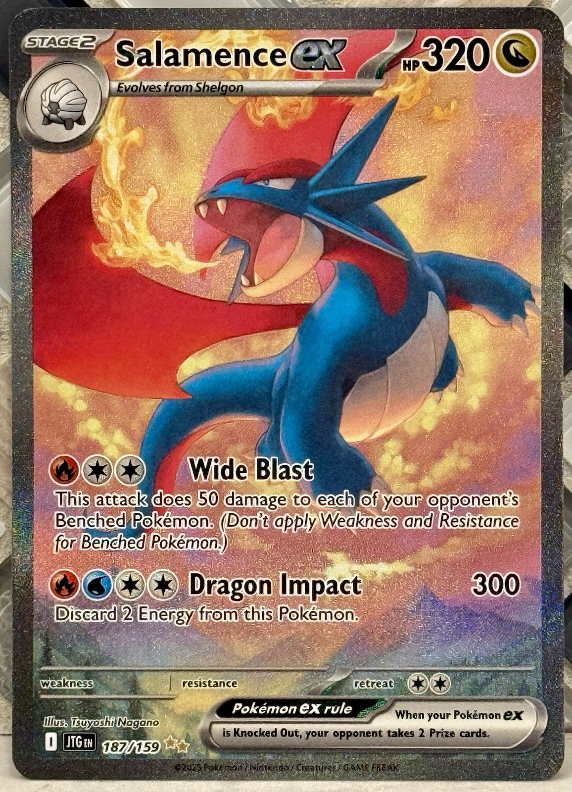 Salamence ex Special Illustration Rare 187/159 SV09: Journey Together NM
