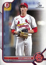 2022 Bowman Draft #BD-128 Pete Hansen St. Louis Cardinals 1st Bowman
