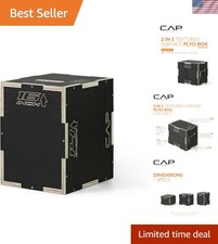 3-in-1 Non-Slip Plyometric Box - Durable Wood...