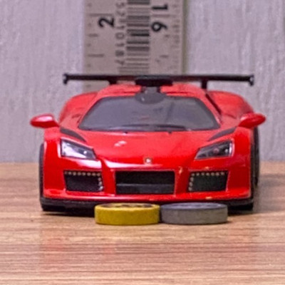 Kinsmart 2010 Diecast Red Gumpert Apollo Sport 5'' Pull-Back Car -GDJ-A-1096